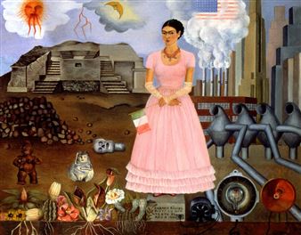 Decoding the Symbolism of Frida Kahlo's Self-Portrait on the Mexican Border