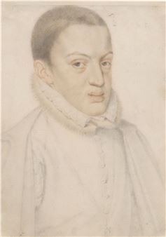 MANNER OF DUMONSTIER CHALK PORTRAIT DON CARLOS, SON OF PHILIP II OF SPAIN - Etienne Dumonstier II