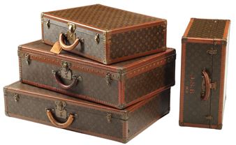 4) LOUIS VUITTON MONOGRAM CANVAS LUGGAGE SUITCASES - Louis Vuitton